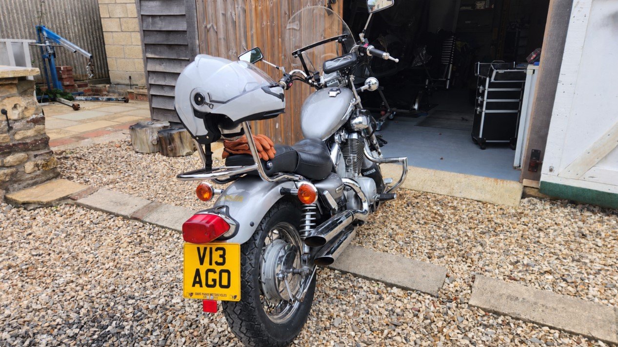Philip van Bergen's 1999 Yamaha Virago 535 carrying the registration V13 AGO