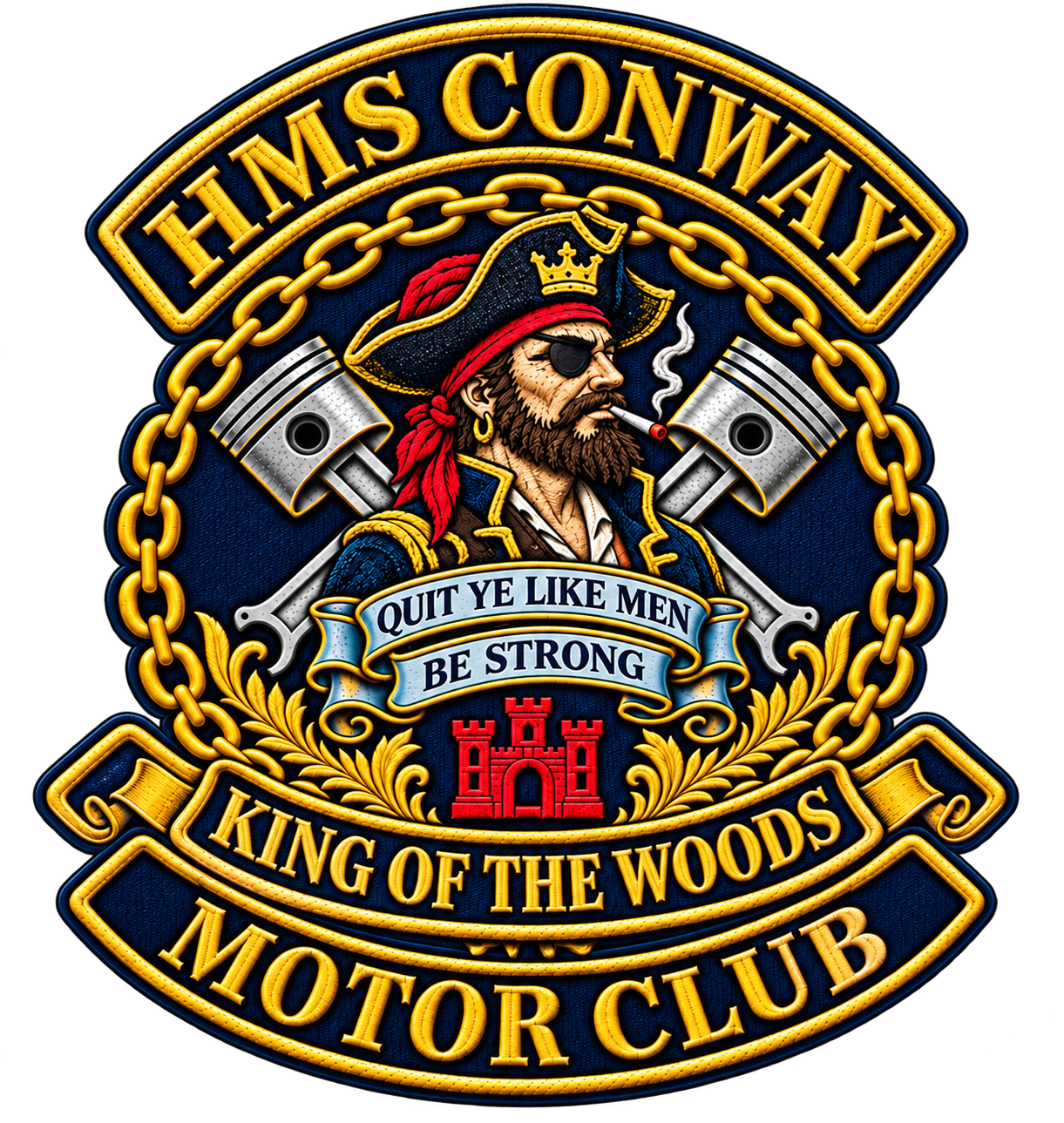 HMS Conway Motor Club King of the Woods badge